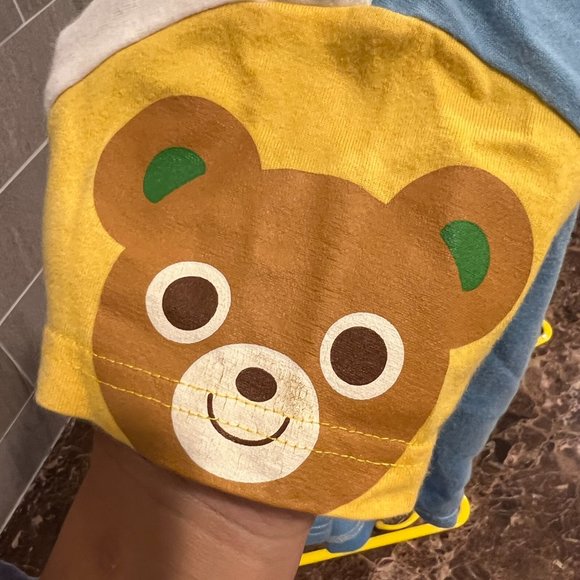 Miki House Bear Bus Print Color-block Short-sleeves T-shirt 2T - Picture 4 of 8